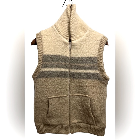 Vintage Amazing 100% Wool Sweater Vest From Caldwell For TipTop Sz S Zip front - Picture 1 of 13